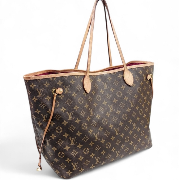 ✨️💎Authentic Louis Vuitton fuchsia Neverfull GM Monogram Bag - Picture 10 of 16